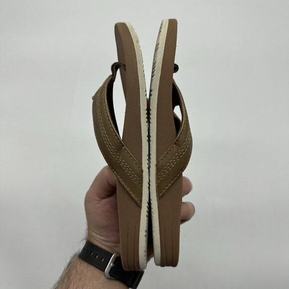 Reef Kids Cushion Phantom Brown Faux Leather Slip-on Thong Sandals Youth Size 4 - Picture 9 of 10